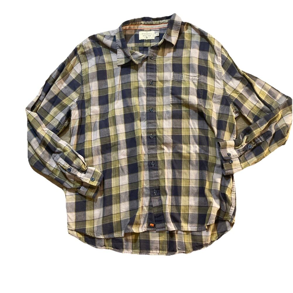 The Normal Brand 100% Cotton Plaid Flannel Button Down Shirt - Men' 2XL / XXL